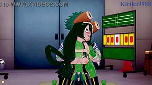 tsuyu asui and mt lady fuck izuku midoriya in my hero academia hentai