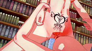 miho nishizumi licks itsumi erika before rough strapon fuck in hentai