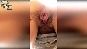 Homemade Close-Up Of Wet, Shaved Pussy Dripping Cream