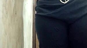 Indian step sister masturbates ass in bathroom.