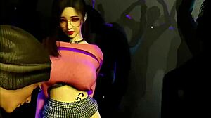 Lustful Student Bends Over at Club in 3D Animation