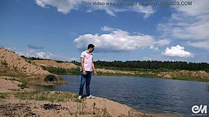 Naked men wash car, end with gay jerk and cumshot 😏