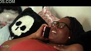 Ebony Babe Kittylove Caught Fucking Two Friends