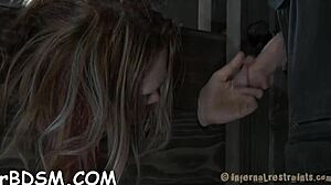 Chick Chained In Shackles During Hardcore BDSM