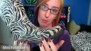 Full video of redhead punished, licking rainboots under femdom