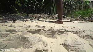 Skinny Zulu beauty bathes in river, gets passionately fucked