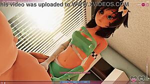 Wow, check out this cute anime babe riding hard in our apartment!