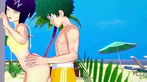 Momo Yaoyorozu And Kyoka Jiro Fuck Izuku Midoriya In Creampie Sex