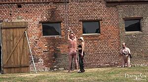 Miss Suzanna Maxwell and Miss Courtney silence talkative slave outdoors.