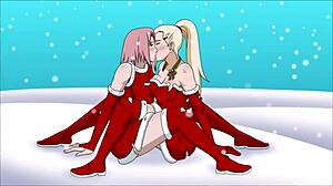 In Jikage Rising Arc 2 Episode 9, intense fucking with Samui's huge boobs on display.