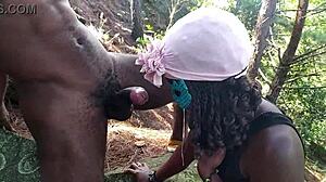 Jungle Walk Turns Into Threesome With Hard Fucking And Cum Eating