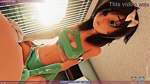 Wow, check out this cute anime babe riding hard in our apartment!