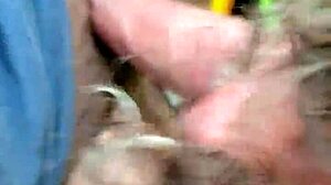 i gave car head on a rainy day outdoors, swallowing cum in public