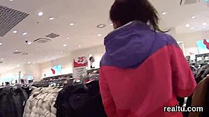 attractive czech teen seduced and fucked in shop pov