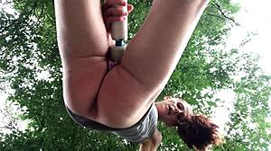 stuffin' my undies while masturbatin' outdoors... oh man!