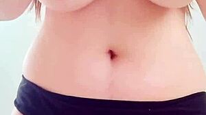 Hot massage on big boobs in black bikini leads to orgasm 😍