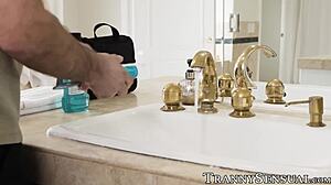 Busty tranny Marissa Minx gets analled hard by swinger in wild action