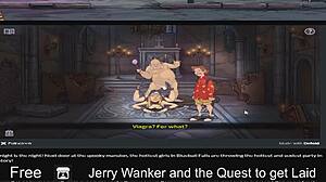 Jerry wanker, ready to get laid in this comic quest?