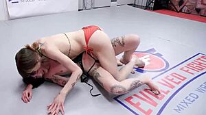 Hot naked lesbian wrestling