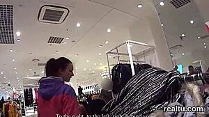 attractive czech teen seduced and fucked in shop pov