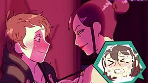 Rainy Day Hentai Threesome with Deepthroat Action