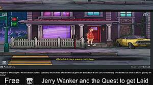 Jerry wanker, ready to get laid in this comic quest?