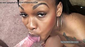 black hottie nikki ford blows a lucky old dude pov