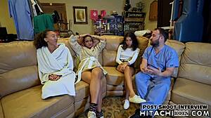 Nurses give Aria Nicole orgasms. Doctor films it!