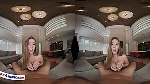 Naughty America - Brooklyn Gray, Gianna Dior, and Liv Wild fucking in dorm room VR!