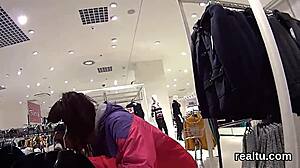 attractive czech teen seduced and fucked in shop pov