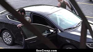 Stepson Craves Intense Car Fuck with Daddy