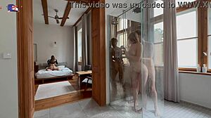 Teen Sucks and Fucks in Shower