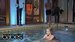 Tiffany Tatum, What Do You Do With Kristof Cale In The Pool? Blowjob And Handjob