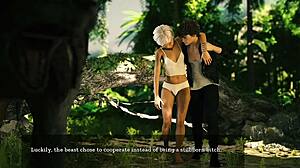 hot teen pussy surprises with wetness in game