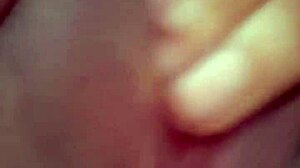 I rub my shaved wet cunt before work