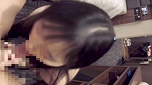 black-haired beauty in first shoot with slim body