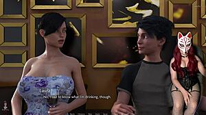 golden boy 14 explores anime hentai world with young solo character in fishnets.