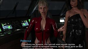 Intense Masturbation in Waterworld Hentai with Big Tits Milf, Eyes Closed, Episode 1 Scene 49.