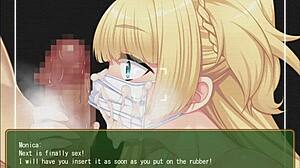 I steal monica's titillating task as her tsundere wife