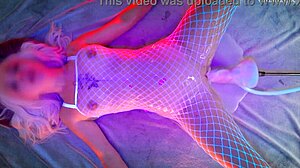 Hey, hear that blonde moan with a huge cock in white stockings?