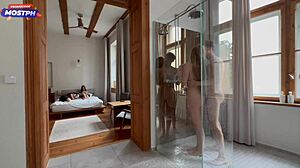 Teen Sucks and Fucks in Shower