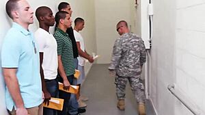 i watched gay soldiers in a hot foursome with their superior in the classroom