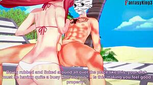 Yae Miko enjoys beach activities in Genshin Impact animation