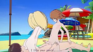 Chihiro and Hiyoko's Beach Anal Adventure