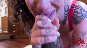 Roommate’s Girlfriend Masters Deep Throat Skills