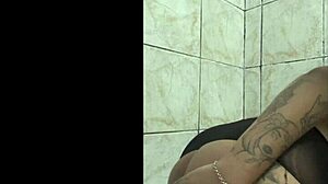 playing with dildo in ass and drinking pee?