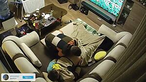 Gay couple shares monster cock cumshot at home