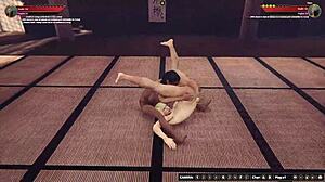 rien vs brittany in naked fighter 3d sex