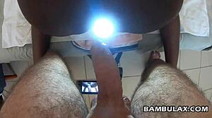 POV interracial doggy fuck with big black cock and creampie