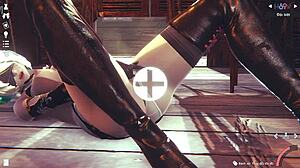 Exciting 3D Simulation Of Japanese Anime Girl In Action!